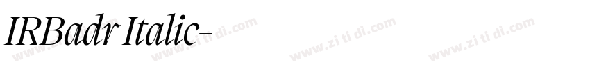 IRBadr Italic字体转换